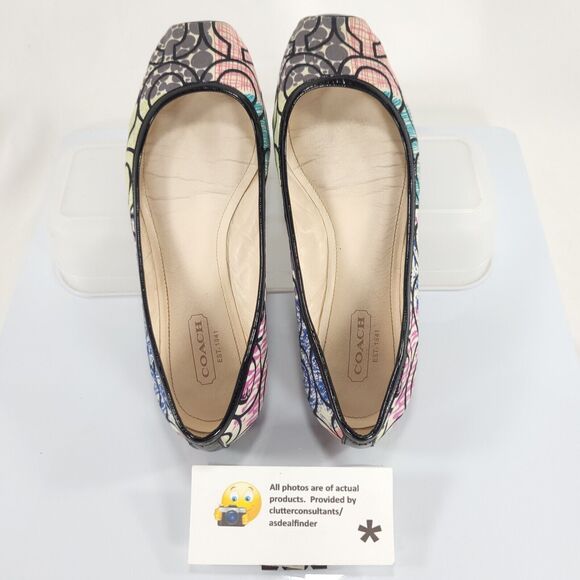 Coach Portia Casual Ballet Flat Shoe Womens Size 5.5 A2657 Multi - Picture 6 of 9